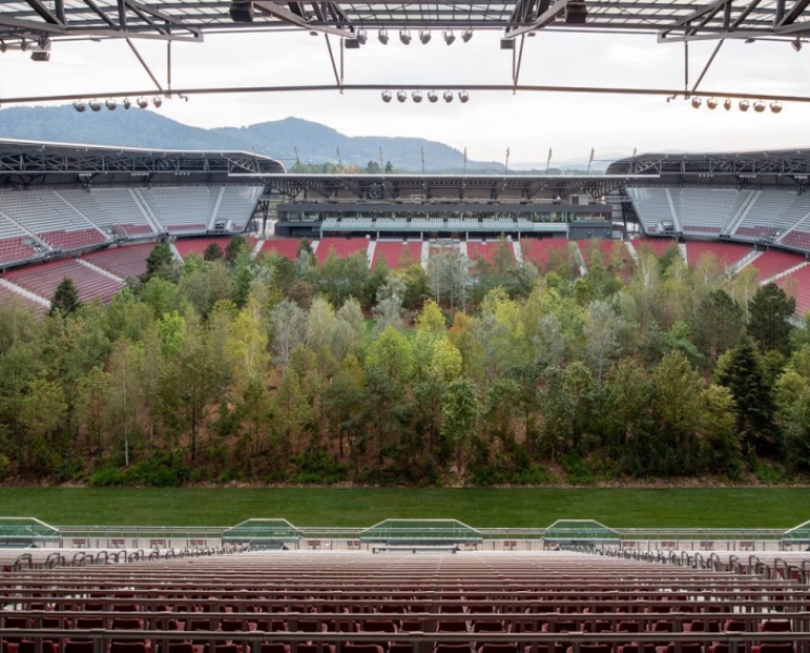 Стадион, домакин на мачове от Евро 2008, се превърна в гора