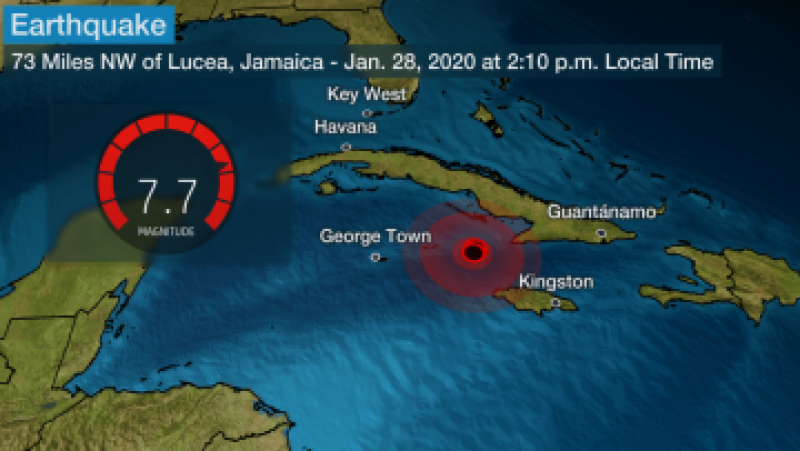 7,7 по Рихтер удари остров Ямайка! Опасност от цунами!