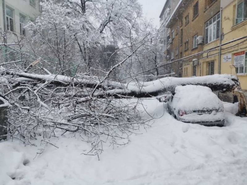 Клони със сняг се стовариха върху млада жена в Русе! В болница е