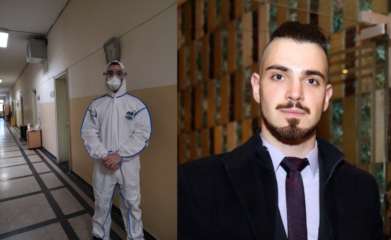 Студент от Пловдив в помощ на първата линия в Инфекциозна клиника