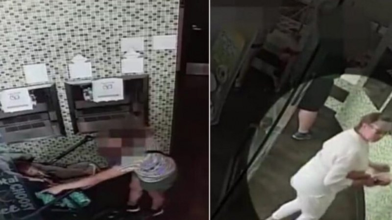 Жена в кафене умишлено свали маската си и се закашля върху чуждо дете ВИДЕО