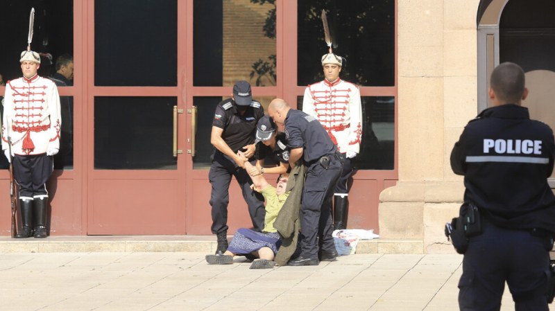 Жена опита да нахлуе в Президенството. Полицаи я проснаха!