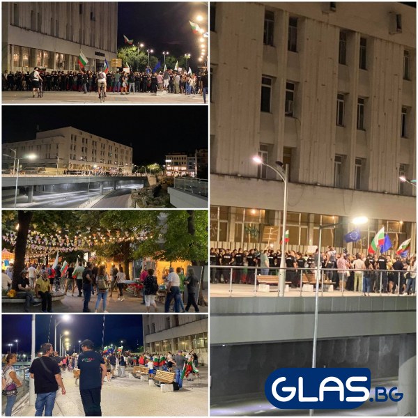 Полицейски кордон препречи пътя на протестиращите в Пловдив! Те го заобиколиха СНИМКИ