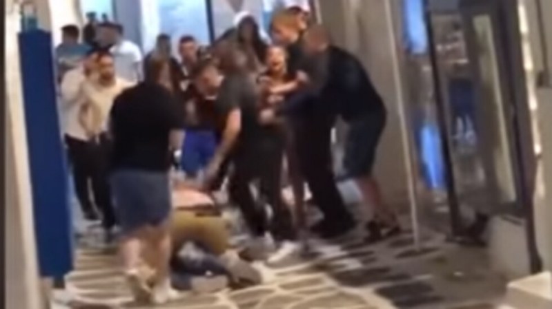 Първи кадри от боя със звезда на Манчестър Юнайтед в Гърция  ВИДЕО