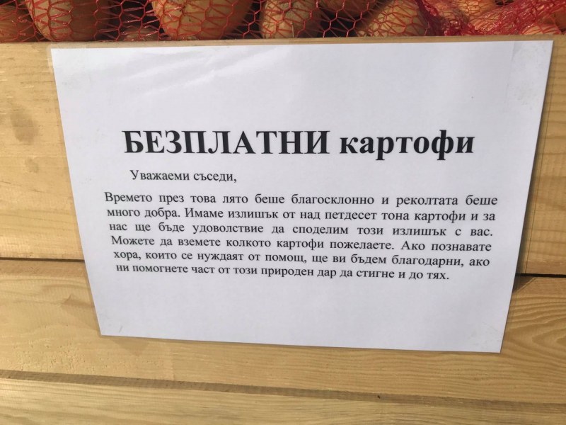 Кюстендилецът с картофите: IT спец раздава тонове – безплатно