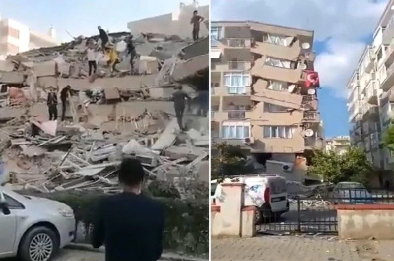 Разрушени сгради в Измир! Нивото на водата рязко се повиши ВИДЕО+СНИМКИ