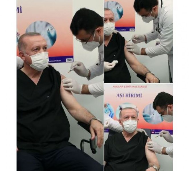 Ердоган се ваксинира с китайската CoronaVac