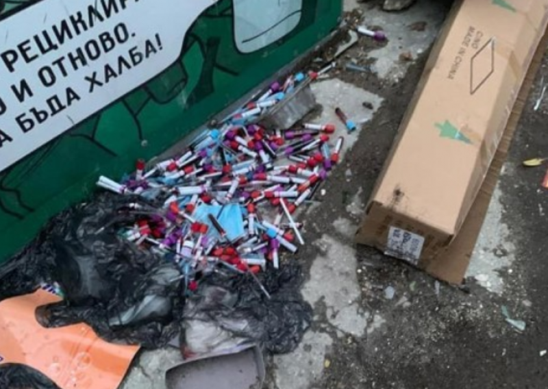 Потрес! Изхвърлиха епруветки и спринцовки с кръв до детска градина! СНИМКИ