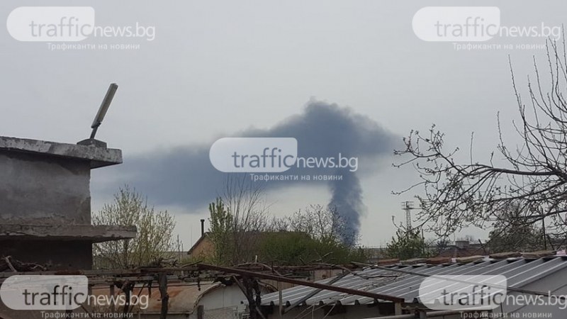 Голям пожар гори до Пловдив
