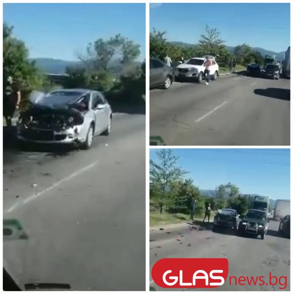 Верижна катастрофа на Околовръстното в Пловдив!