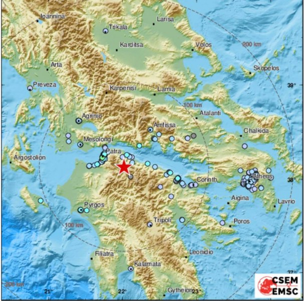 Силно земетресение разтресе Гърция