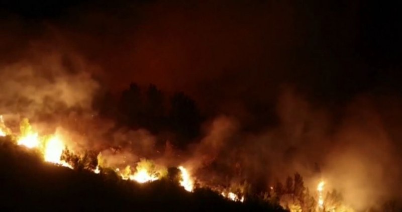 Голям пожар пламна в Гърция, евакуират хора