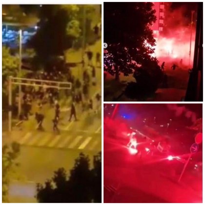 Ултраси на Легия и Динамо се смазаха преди мача, разбиха пет ресторанта ВИДЕО
