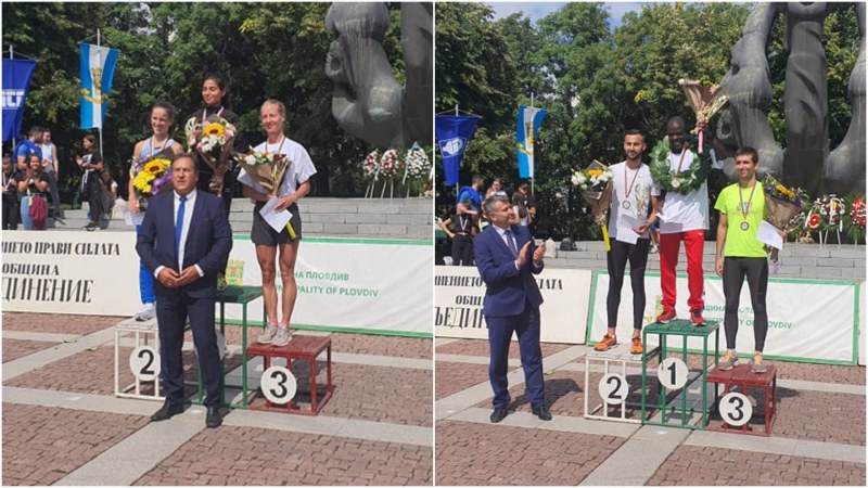 Варненец финишира първи на маратона в Пловдив, пловдивчанка стана трета при жените