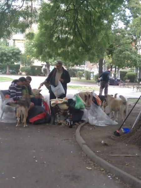 Катун в столичния център: Спят, готвят, пият. На чешмичка се подмиват СНИМКИ