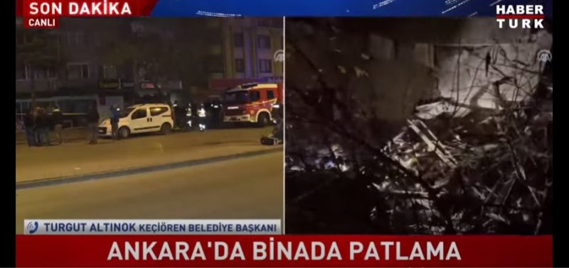 Газова експлозия в жилищна сграда в Анкара: Има жертви и ранени ВИДЕО
