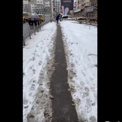 Да чистиш или да не чистиш? Младеж изрина снега на цяла алея, ама не трябвало