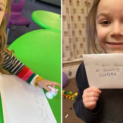 Британско момиченце на 7 годинки поиска от премиера Борис Джонсън