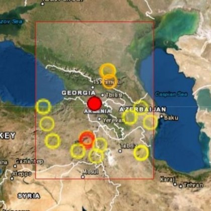 Земетресение разтресе границата между Армения и Грузия Според арменското министерство на