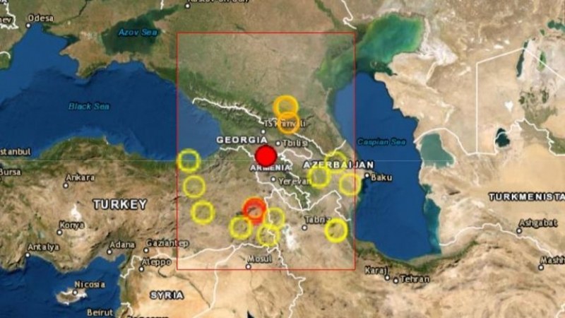 Земетресение с магнитуд 6,2 по Рихтер разлюля Армения и Грузия