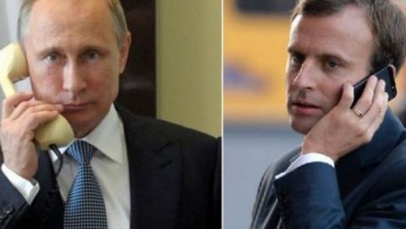 Путин си говори час и половина по телефона с Макрон