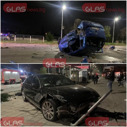 Тежка катастрофа в Пловдив Ударили са се два автомобила на бул