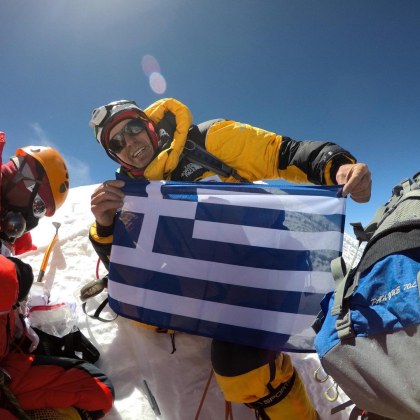 Антонис Сикарис който бе първият и единствен гръцки алпинист изкачил