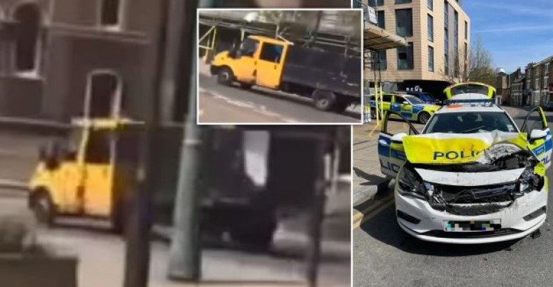 Лондонски полицай стигна до болница, след като шофьор на лекотоварен