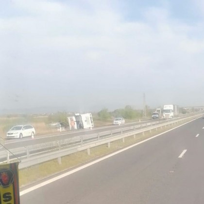 Инцидент с камион стана тази сутрин на магистрала Тракия Тежкотоварното