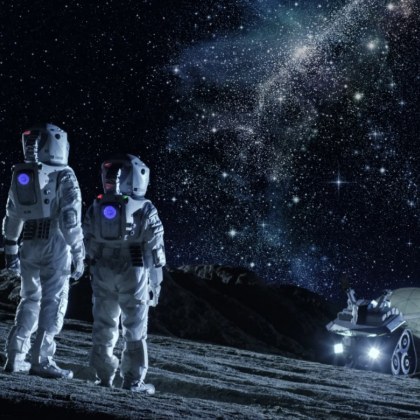 Първият екип астронавти съставен изцяло от космически туристи на борда