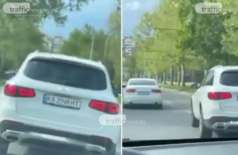 Кола с украински номера се движи бясно из Пловдив ВИДЕО