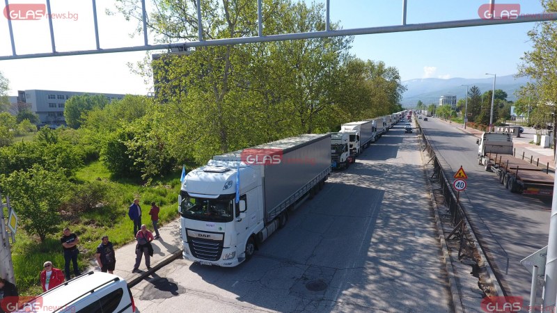 Блокада! Строители и превозвачи на протест в Пловдив