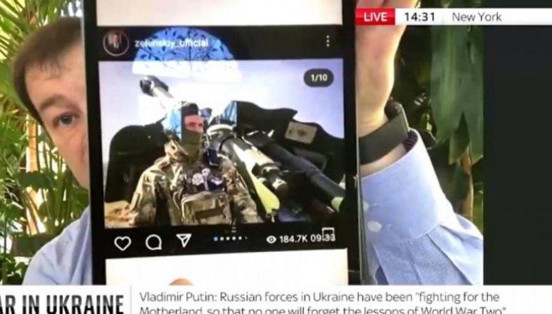 Руски дипломат показа снимка на Зеленски и... прекъснаха интервюто по SkyNews ВИДЕО