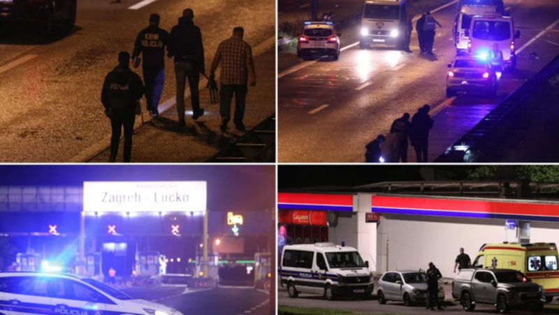 Футболни фенове влязоха в сблъсъци с полицията на магистрала край Загреб