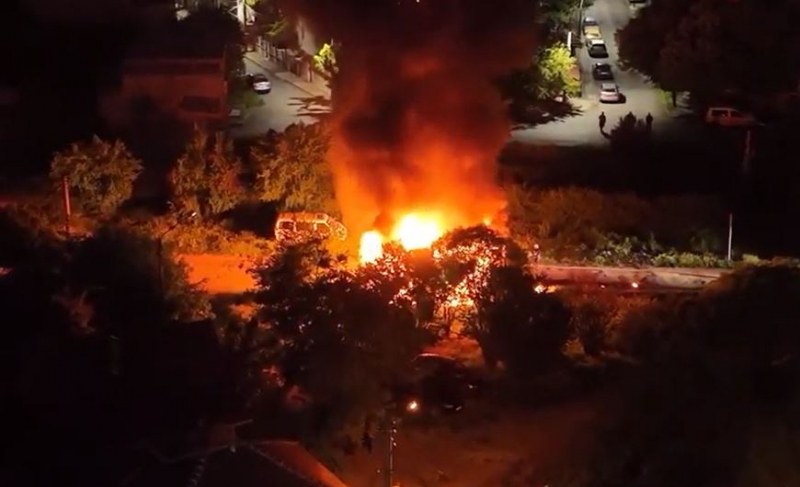 Камион горя в центъра на Русе ВИДЕО