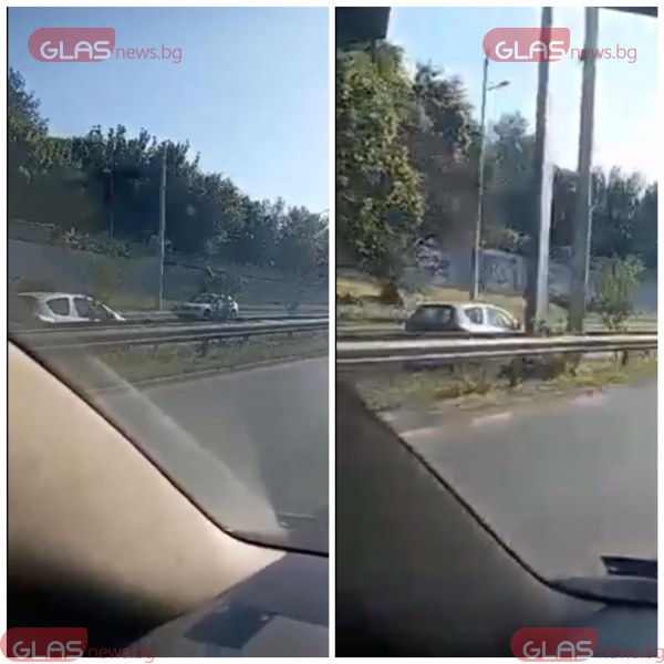 Жена, шофираща в насрещното на Коматевско шосе в Пловдив, изправи