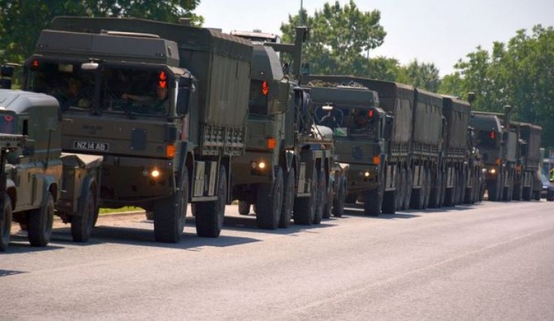 Колона с военна техника ще премине през територията на страната