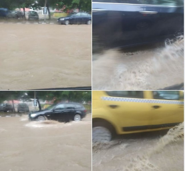 Асеновград е под вода! Улиците се превърнаха в реки СНИМКИ