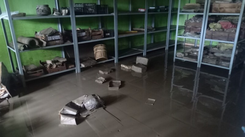 Наводнение в музей унищожи хиляди исторически артефакти в Плиска СНИМКИ