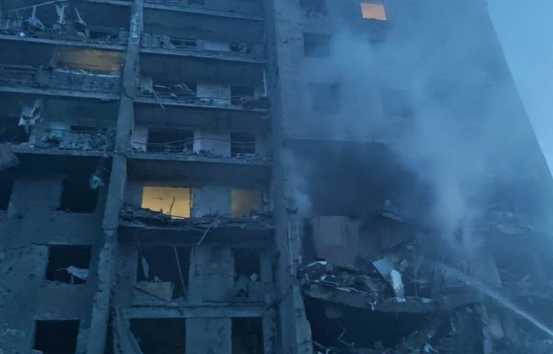 Руска военна агресия в Украйна. Жилищна сграда в Донецка област