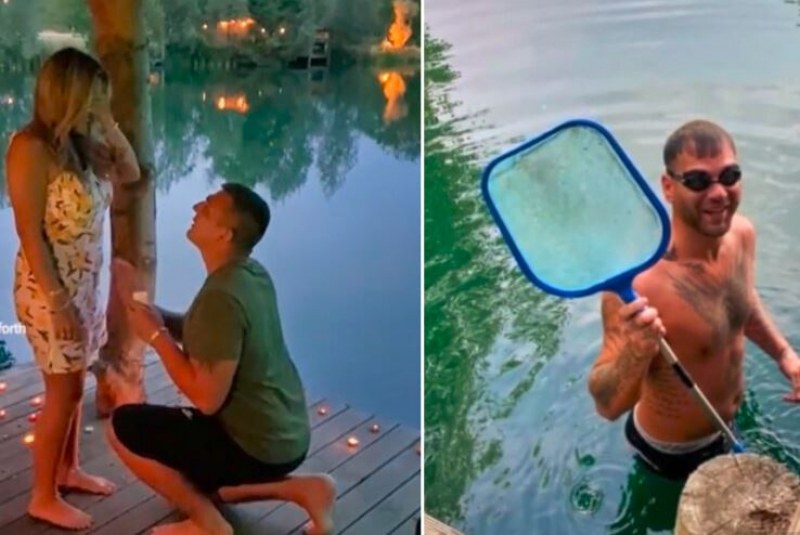 Мъж изпусна в езеро годежен пръстен за €1200 евро, търсят го  ВИДЕО