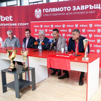 След 13 години пауза мъжкият баскетболен отбор на ЦСКА се