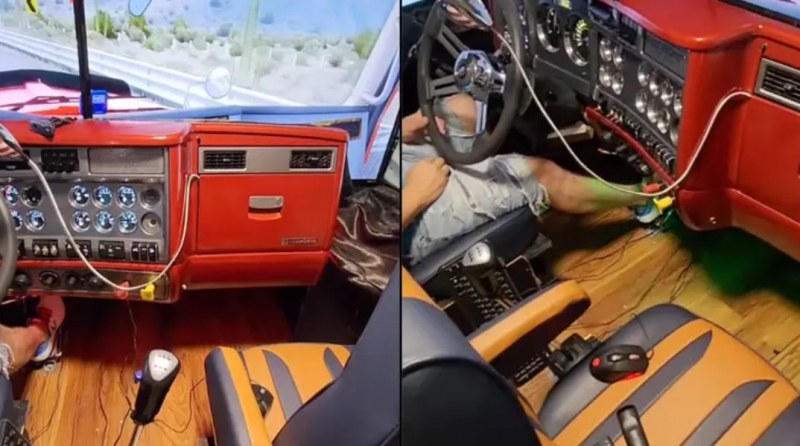 Мъж създаде реалистична симулация за шофиране на камион ВИДЕО