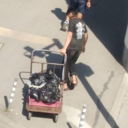 Развалени месни отпадъци и кости изхвърлени от магазини в Софияв