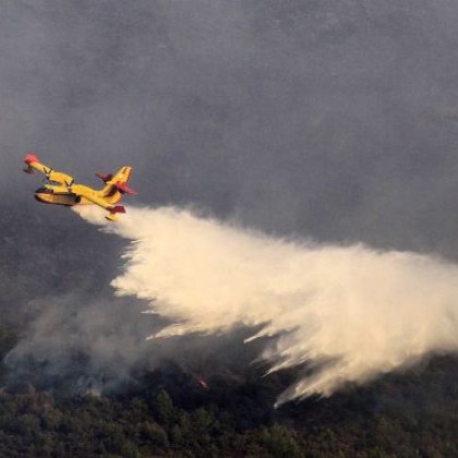 Голям пожар избухна между два манастира в Света гора Заплашен