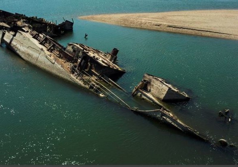 Кораби от Втората световна война се появиха на повърхността на Дунав