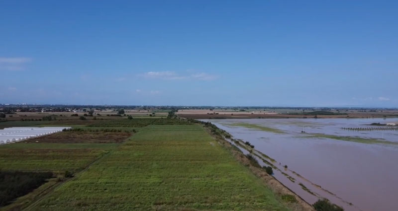 Кадри от дрон показват разрушителните последици от наводнението в Трилестник.Видеото