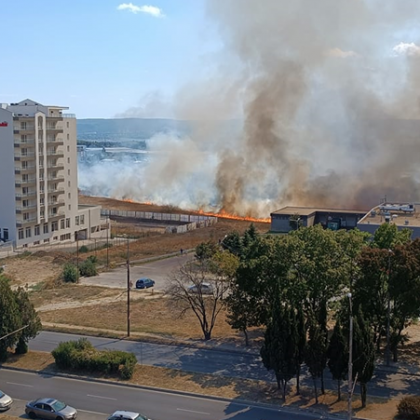 Пожар избухна във варненския квартал Владиславово Запалили са се сухи треви