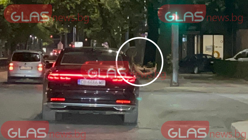 Момиче кифлее от прозореца на автомобил в Пловдив СНИМКИ