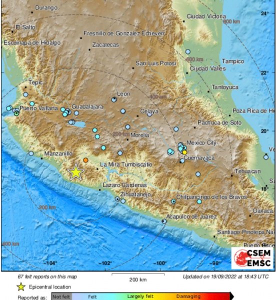 Трус от 7,6 по Рихтер разтресе Мексико преди минути.  Според